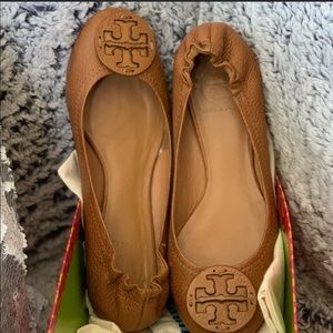 Royal Tan Tumbled Leather Flat
